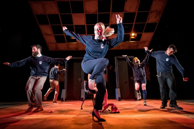 nineties school children dance in the cafeteria
