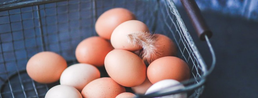 Eggs in a wire basket